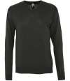 90000 Galaxy SOL'S Galaxy Cotton Acrylic V Neck Sweater Black colour image